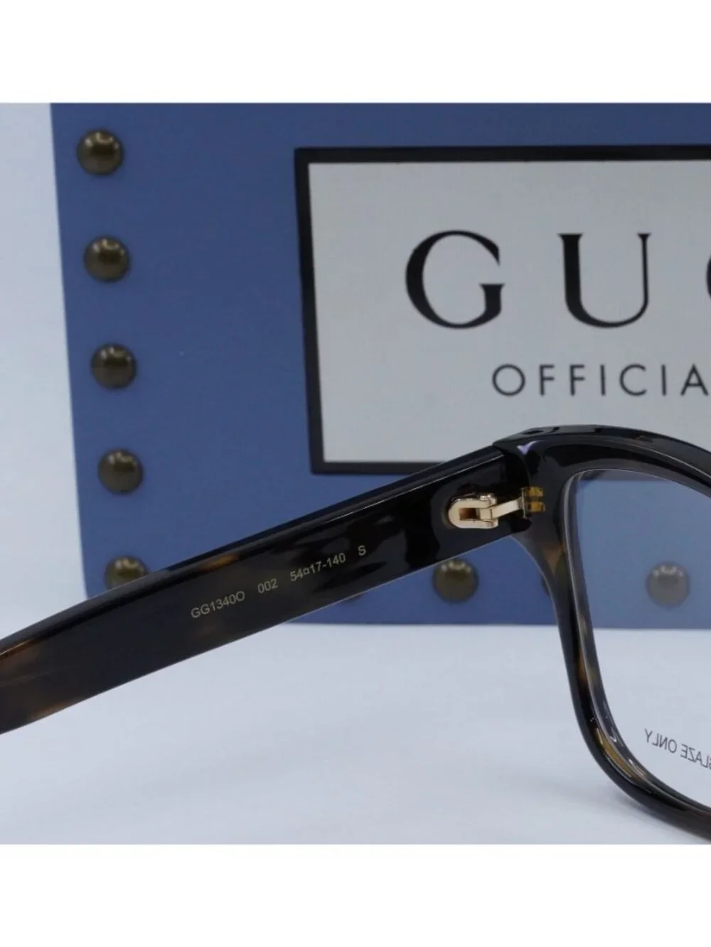 Gucci GG1340O 002 Square Eyeglasses 54mm - Dark Havana